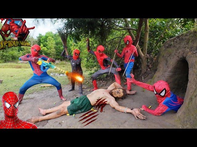 Nerf gun: brave Spider Man team confronts ferocious werewolf monster | Monkey Life TV