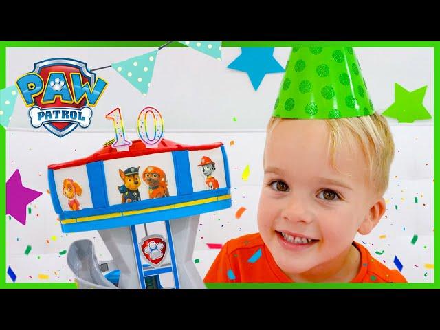 Vlad and Niki PAW Patrol 10th Anniversary Birthday Party! - Toy Pretend Play Play For Kids