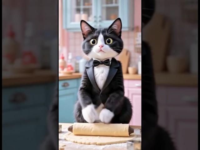 This Cat Cooks Better Than Me! #shorts #cat #cooking