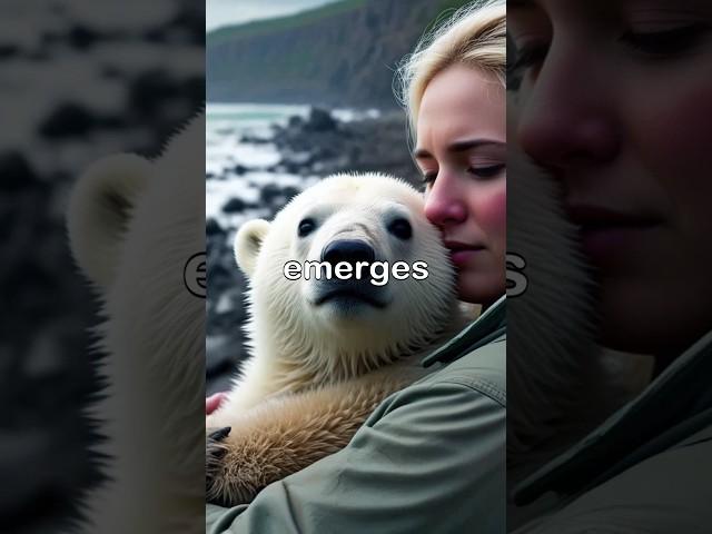 A Polar Bear cub Rescued from Deadly Sharks Attack! #polarbear #shark #arcticwildlife #shorts #story