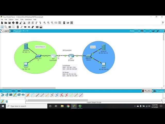 Configuring dynamic NAT with a pool