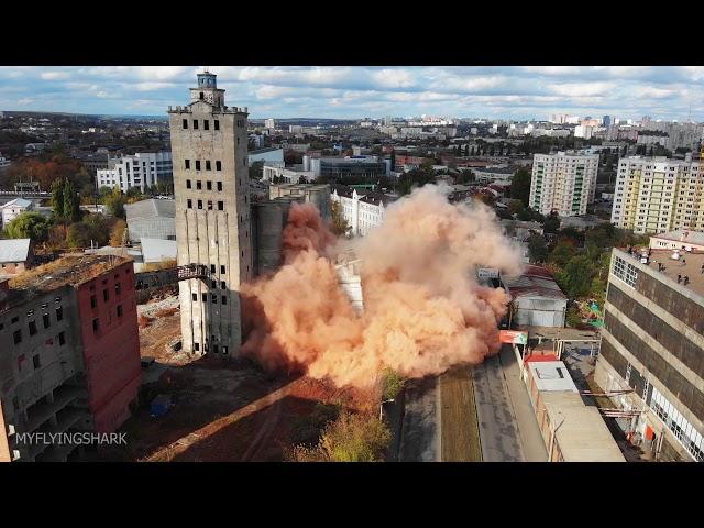 Взрыв в Харькове | Снос здания элеватора