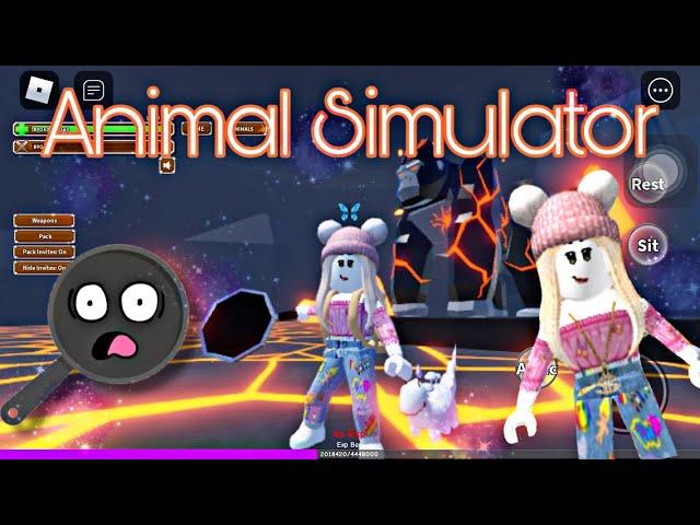 Fight Gorilla In Animal Simulator Using Only Frying Pan | ROBLOX | Yeeted | Animal Simulator