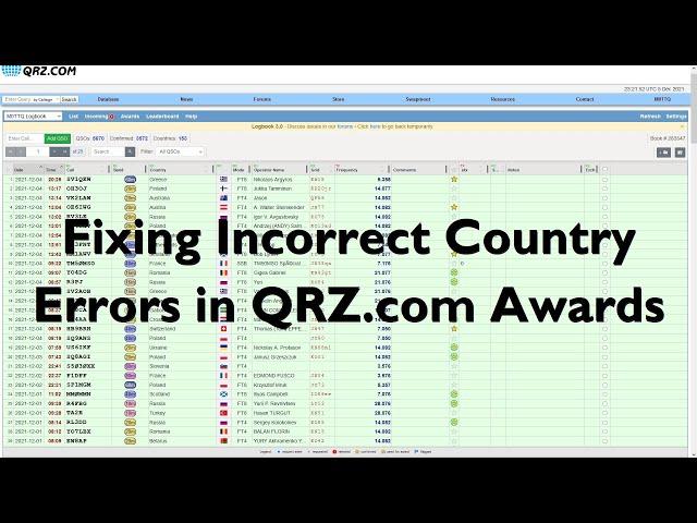 Got "QSO not eligible for this award" problems with QRZ.com awards?