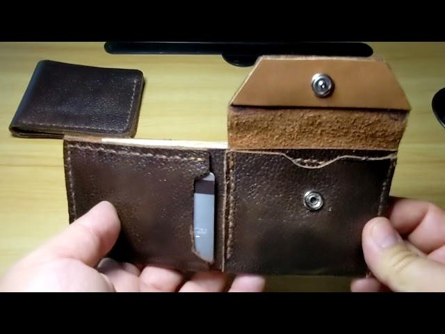 Wallet Cartera de piel Monedero Billetero Leather Cuero Card Tarjetero