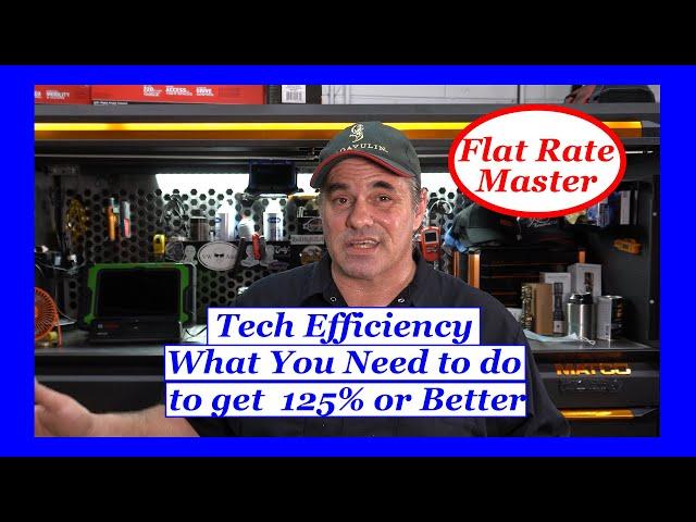 Tech Efficiency- What You Need to do to get  125% or Better