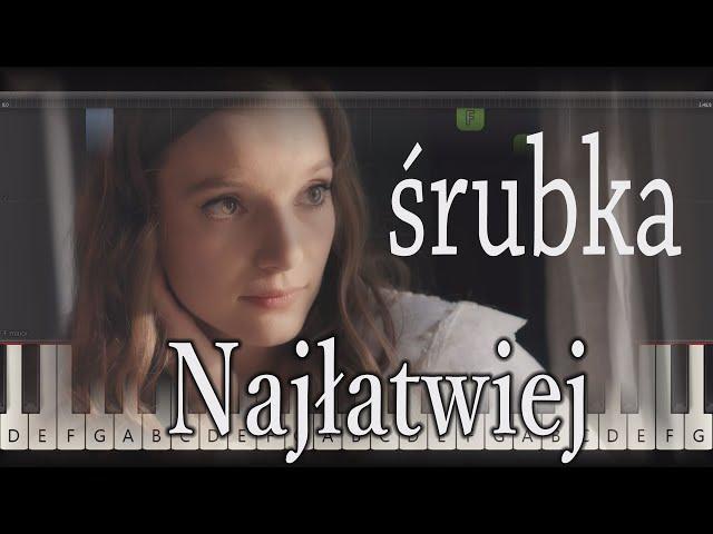 sanah - Śrubka -łatwa-podkład-pianino-piano-cover-keyboard-tutorial-nuty-tekst-chords-midi-karaoke