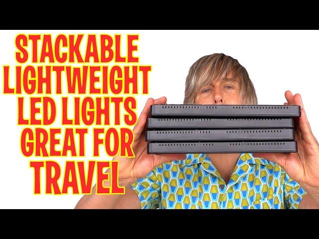 Stackable Lightweight LED Flat Panels for Travel Vlogging Portable Video and Photography