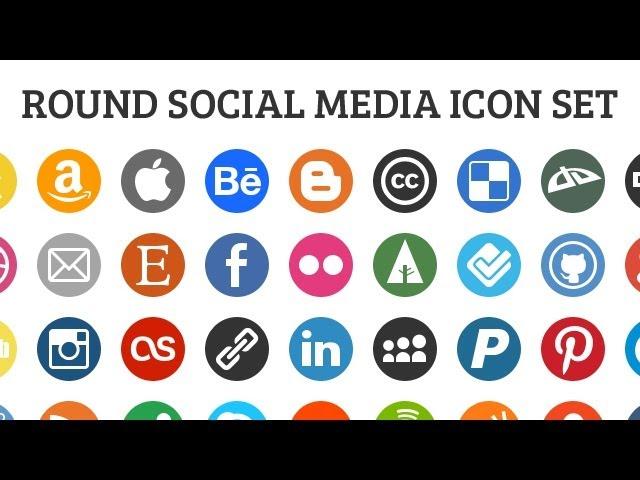 Round Social Media Icon Set - How to make edits in Photoshop