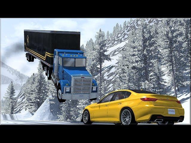 BeamNG Drive Insane Trucking Jumps #1 - Insanegaz