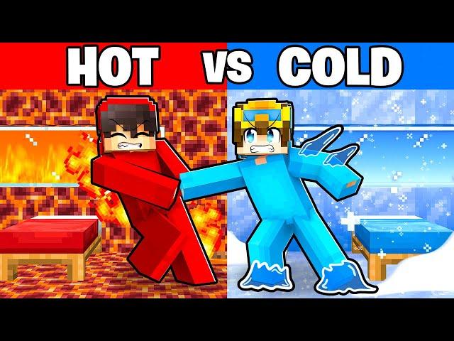 HOT vs COLD House Build Battle in Minecraft!