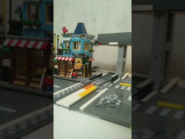 добавил трамвайные пути в город | added tramways to the city #lego #legoanimation