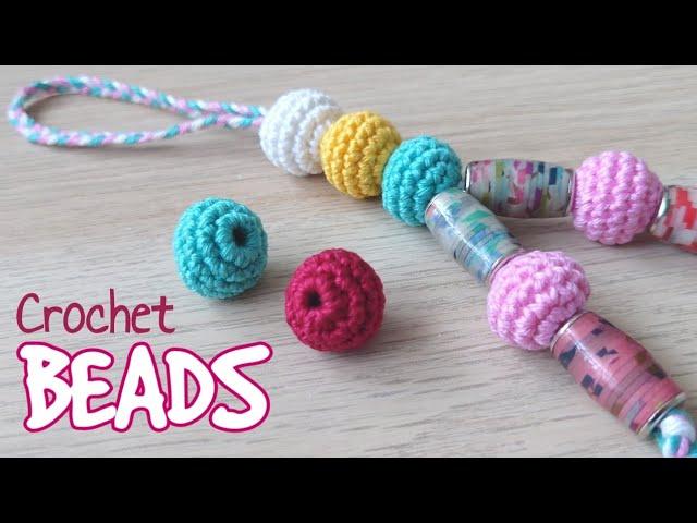 How to Crochet Beads - Using just yarn and a hook!