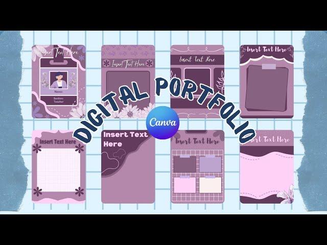  Digital Portfolio Template using Canva | Border Design | Canva Design | Charlz Arts