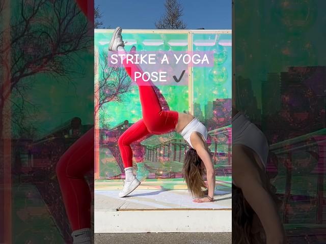 STRIKE A YOGA POSE ‍️ #shorts #yoga #pose #yogashorts #yogafun #yogaplay #yogavideos