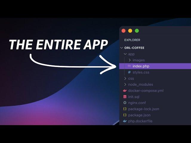 I built an app using a single index.php file, here's how it went