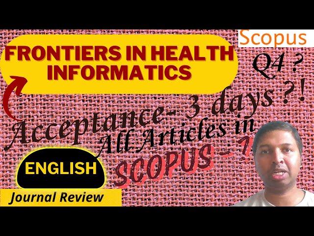 Christo Ananth - Frontiers in Health Informatics - 2676-7104 - Scopus - Genuine Review - English