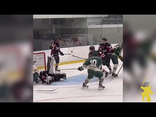 Hockey Goalies Getting Hit