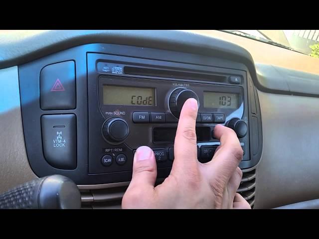 How to retrieve/enter Honda Radio code