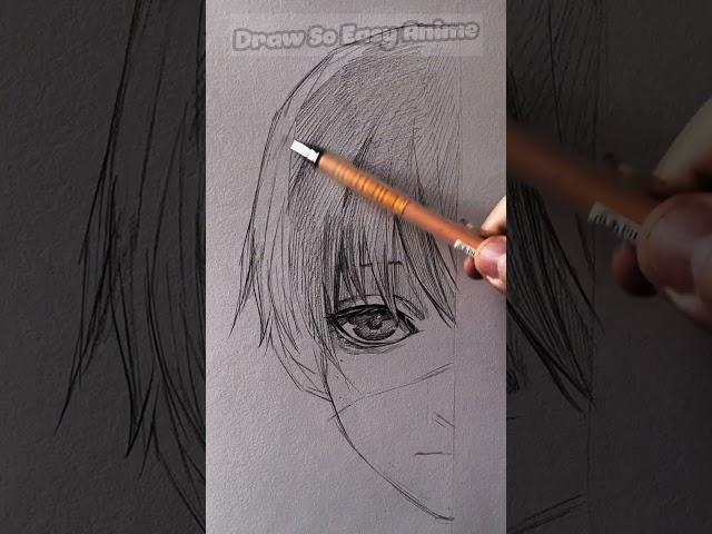 Drawing anime skills [Kaneki Ken -Tokyo ghoul ] #1 #tokyoghoul #anime   #drawing #art #creative