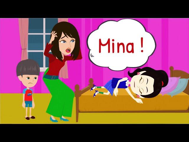 Mina is Very Sick ... !!! - Conversation in English - Mina English - English Communication Lesson.