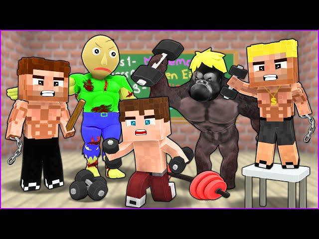 MINECRAFT MUSCLE KIDS SCHOOL!  -Minecraft