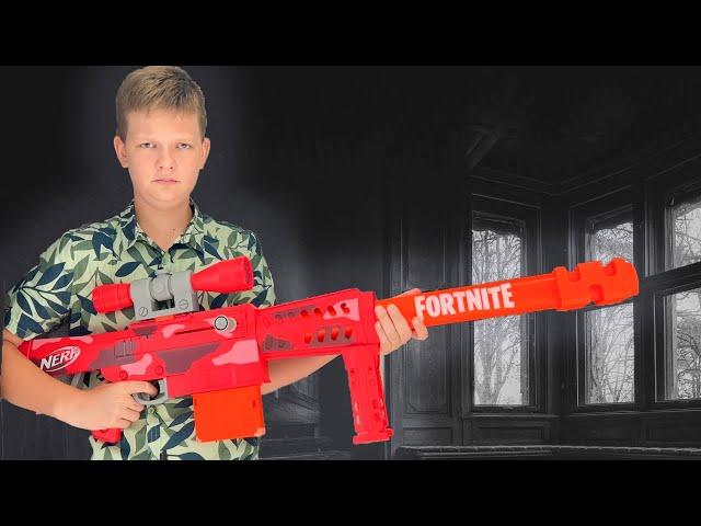 ОБЗОР НА ТЯЖЕЛУЮ СНАЙПЕРКУ НЕРФ ФОРТНАЙТ ХЭВИ / Nerf Fortnite HEAVY SR/ NERF  REVIEW