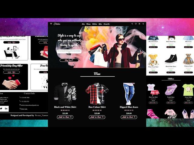 How to build an Ecommerce website using HTML, CSS and JavaScript ( No Steps Skipped ) !