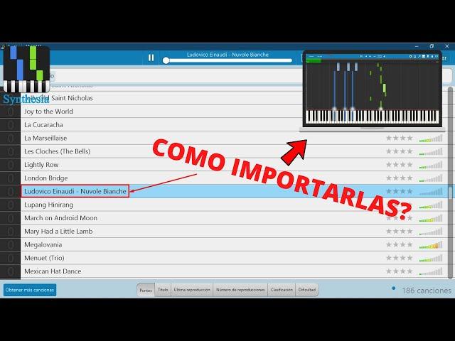 Como importar una canción a synthesia