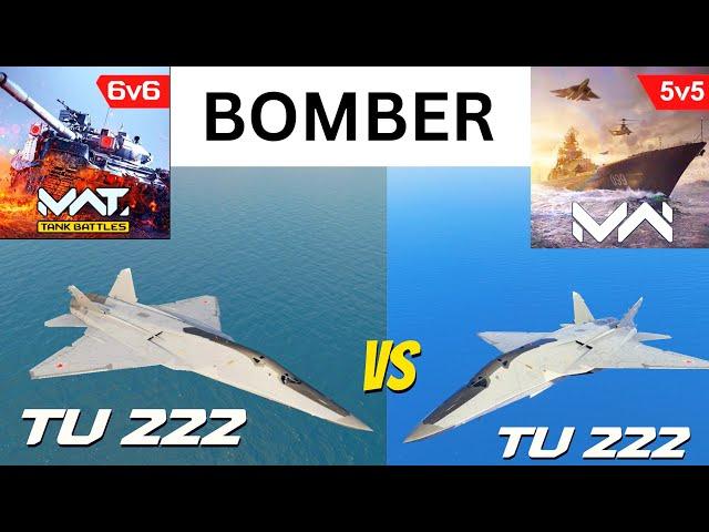 TU-222 Bomber MWT Tank Battles Vs Modern Warships