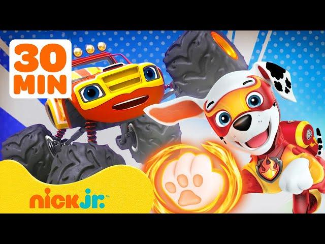 PAW Patrol Super Hero Rescues! w/ Blaze and the Monster Machines | 30 Minute Compilation | Nick Jr.