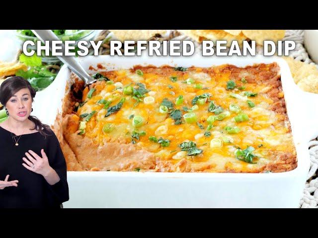 Cheesy Refried Bean Dip (Only 10 MINUTES Prep!!!)