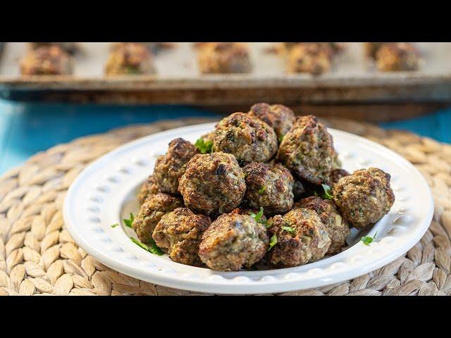 The BEST Greek Meatball Recipe Keftedes under the Broiler