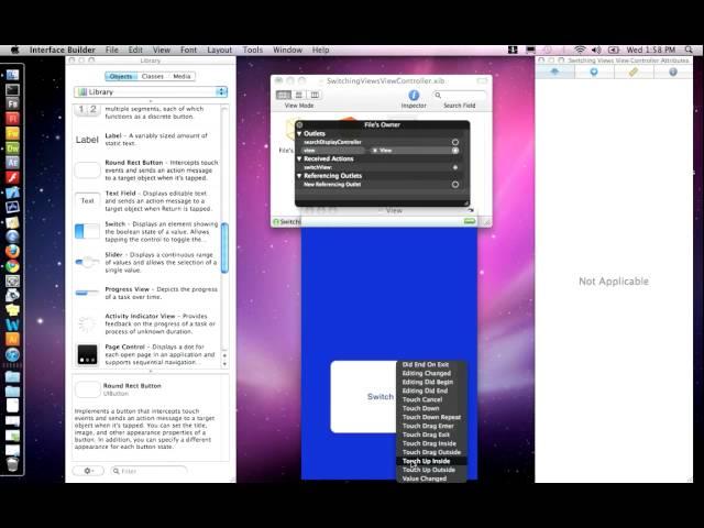 4.2.1 Switching Views PART 1 Switching & Creating XIB files - XCode iphone sdk