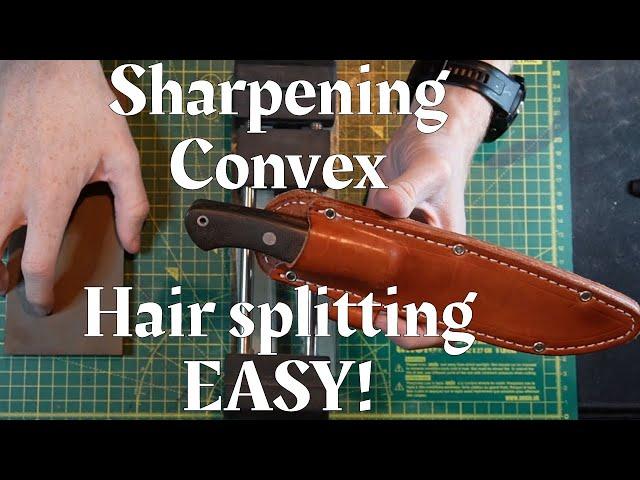 Sharpening convex blades with whetstones