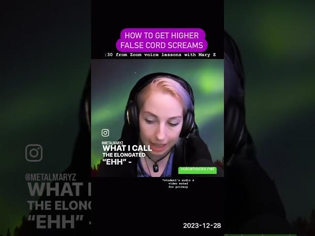 #Voicehack for higher #falsecord screams