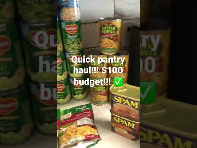 A quick prepper pantry haul for $100.00!!! You can prep on a budget!!! No excuses!!! 