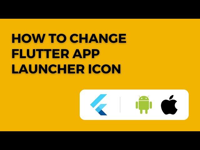 How to change Flutter launcher app icon - Android/IOS | Shohruh AK