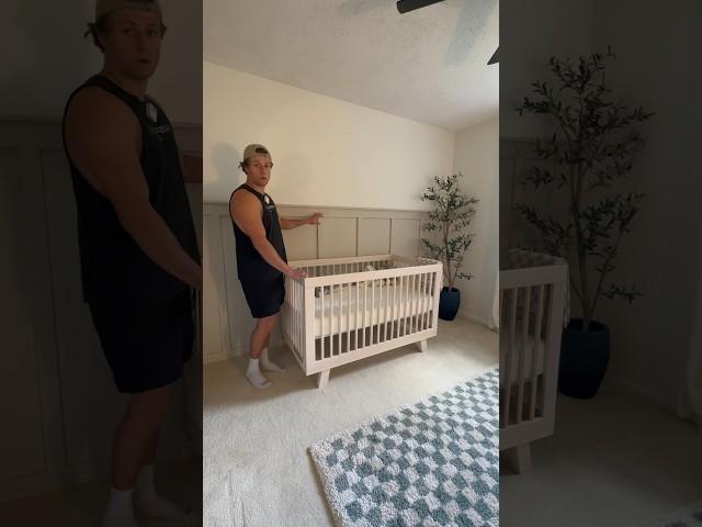 DIY board and batten wall in our nursery! Part 2 #homeimprovement #diy #boardandbatten