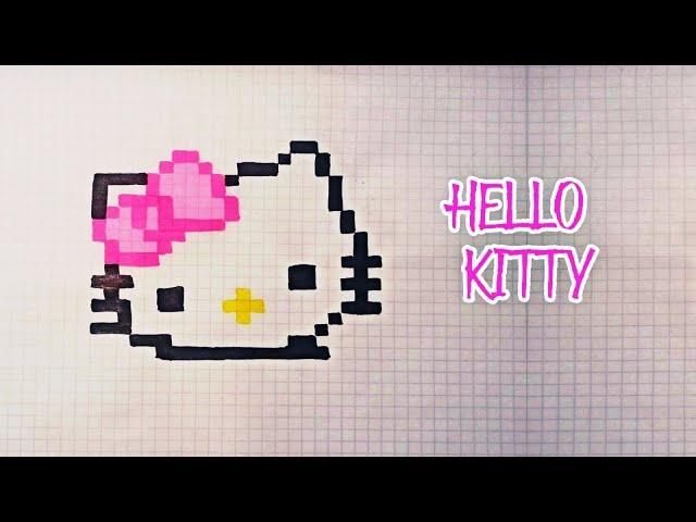 Как нарисовать HELLO KITTY по клеточкам | How to draw HELLO KITTY