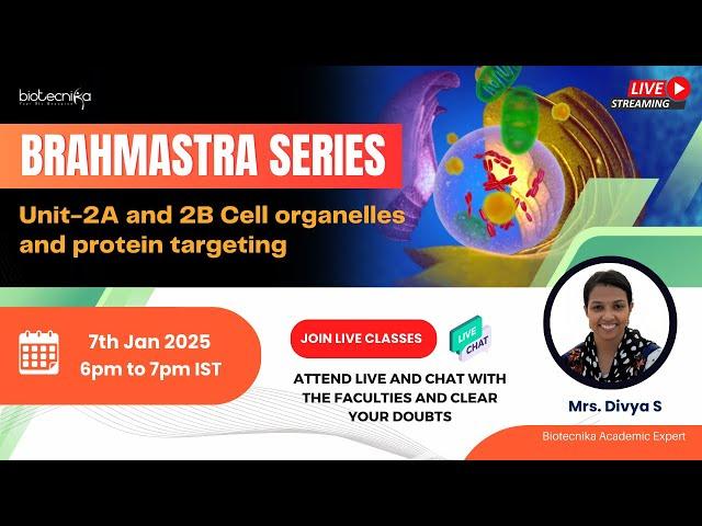 Brahmastra series  - Unit-2A and 2B Cell organelles and protein targeting