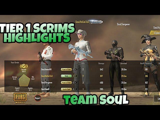 Tier-1 competitive Scrims Highlights | Team SouL