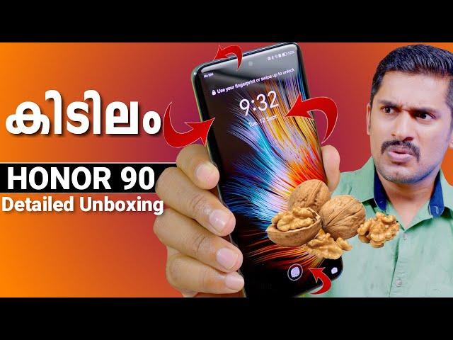 Honor 90 5G Unboxing and Initial Impression Malayalam. Honor 90 with Quad curved display.