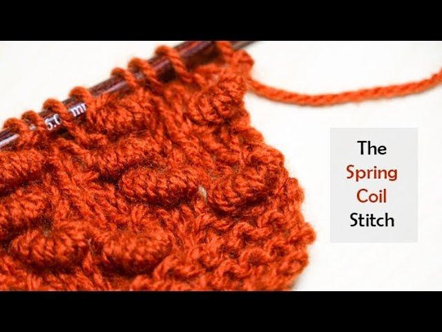 How to Knit: Spring Coil Stitch | Fun 3D Effect | Knitting Tutorial