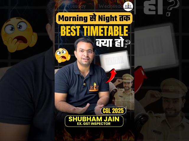  Toppers का Time Table – सुबह से रात तक क्या करें? | Shubham Sir | #ssccgl2025 #shorts #topper