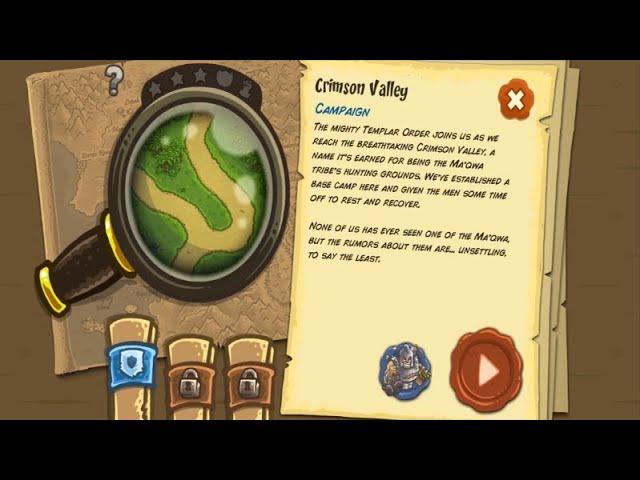 Kingdom Rush Frontiers - Crimson Valley (Level 7) Campaign Hard/Veteran Difficulty Walkthrough