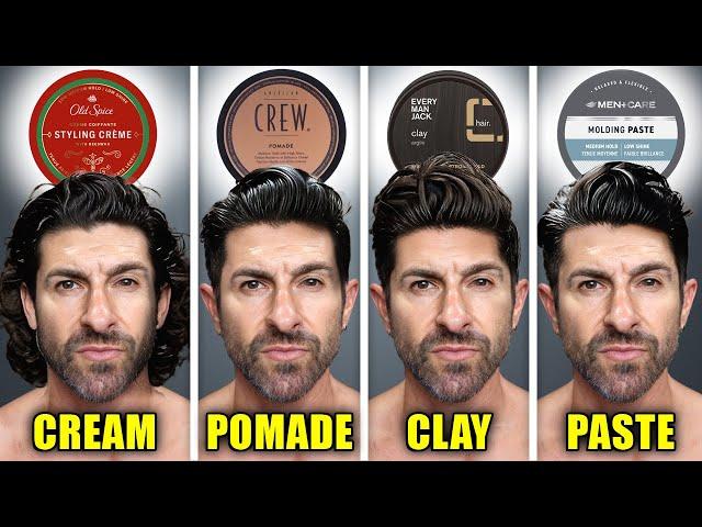 The ULTIMATE Hair Styling Product Guide For Men (clay, paste, pomade, cream, powder, gel, sea salt)