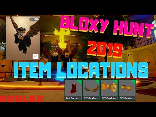 ROBLOX - ALL BLOXY ITEM LOCATIONS FOR BLOXY SCAVENGER HUNT | The 6th Annual Bloxys