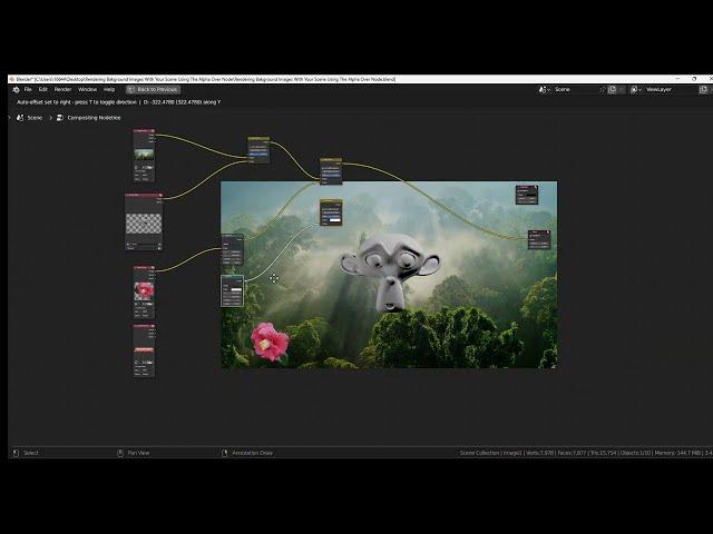 Render Your Scene With Background Images Using The Alpha Over Node In The Compositor