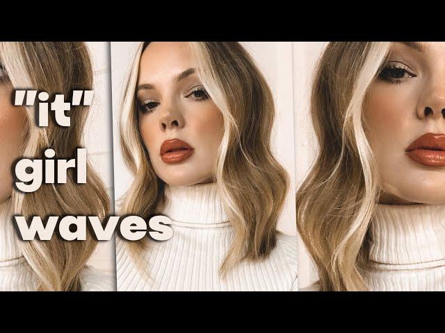 CELEBRITY "BEND" WAVES | loose effortless flat iron and curling iron waves hairstyling tutorial